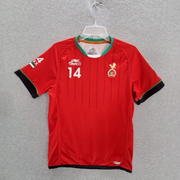 VINTAGE Atletica Mexico Men‎ Jersey Small Red Logo Embroidered #14 Soccer READ - Picture 1 of 12
